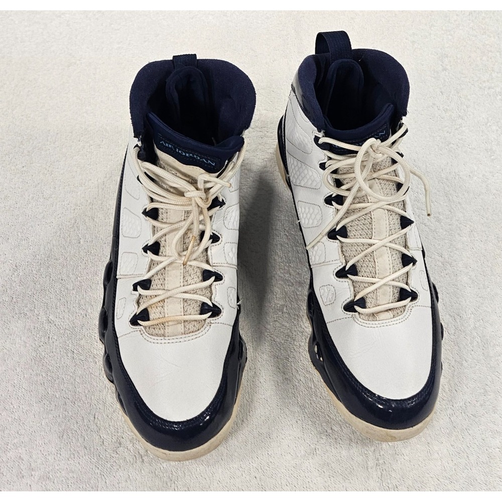 Air Jordan 9 Retro "Pearl Blue" White/Navy Men's Sneakers – Size 11 - Picture 4 of 13